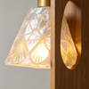 Vintage French Wooden Pendant Light Set – Cream Style Glass Hanging Lamps for Dining Room & Kitchen Island (Set of 3)