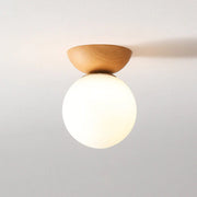 Japanese-Style Wooden Ceiling Light