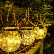 Solar Crackled Mason Jar Lights