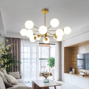 Nordic Ball Cream Glass Chandelier