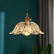Nordic Single-Head Glass Flower Pendant Lamp