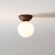 Japanese-Style Wooden Ceiling Light