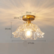 Nordic Single-Head Glass Flower Pendant Lamp