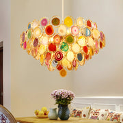 Boho Luxe Rainbow Agate Chandelier