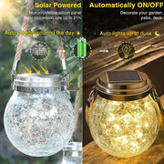 Solar Crackled Mason Jar Lights