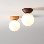 Japanese-Style Wooden Ceiling Light