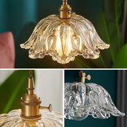 Nordic Single-Head Glass Flower Pendant Lamp