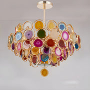 Boho Luxe Rainbow Agate Chandelier