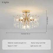 Modern Crystal Teardrop Clear Shades Chandelier