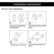 Wall-Mounted Folding Mirror LED Light