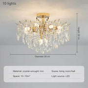Modern Crystal Teardrop Clear Shades Chandelier
