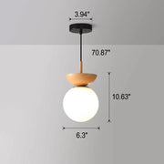 Japanese-Style Wooden Ceiling Light