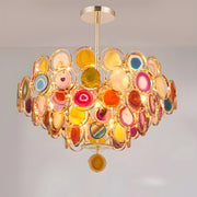 Boho Luxe Rainbow Agate Chandelier