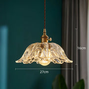 Nordic Single-Head Glass Flower Pendant Lamp