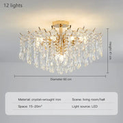 Modern Crystal Teardrop Clear Shades Chandelier