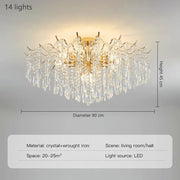 Modern Crystal Teardrop Clear Shades Chandelier