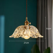 Nordic Single-Head Glass Flower Pendant Lamp