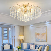 Modern Crystal Teardrop Clear Shades Chandelier