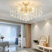 Modern Crystal Teardrop Clear Shades Chandelier