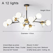 Nordic Creative Minimalist Glass Chandelier