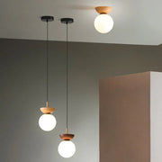 Japanese-Style Wooden Ceiling Light