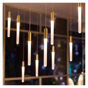 Modern Long Tube Cylindrical Suspension Pendant Light