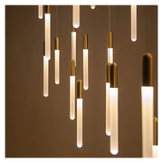 Modern Long Tube Cylindrical Suspension Pendant Light