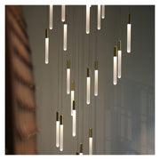 Modern Long Tube Cylindrical Suspension Pendant Light