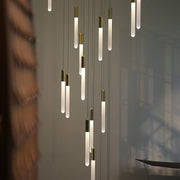 Modern Long Tube Cylindrical Suspension Pendant Light