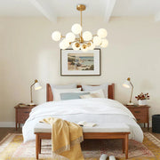 Nordic Ball Cream Glass Chandelier