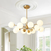 Nordic Ball Cream Glass Chandelier