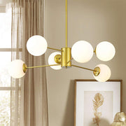 Nordic Ball Cream Glass Chandelier