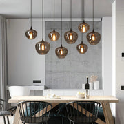 Modern Industrial Glass Combination Restaurant Chandelier