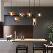 Modern Industrial Glass Combination Restaurant Chandelier