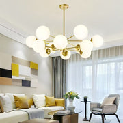 Nordic Ball Cream Glass Chandelier