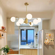 Nordic Ball Cream Glass Chandelier