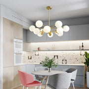 Nordic Ball Cream Glass Chandelier