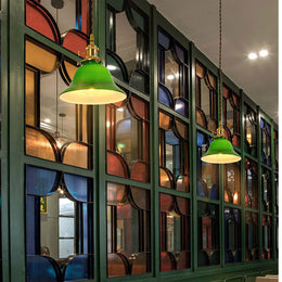 Retro Nordic Industrial Lace Glass Pendant Light