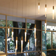Modern Long Tube Cylindrical Suspension Pendant Light