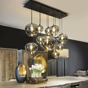 Modern Industrial Glass Combination Restaurant Chandelier